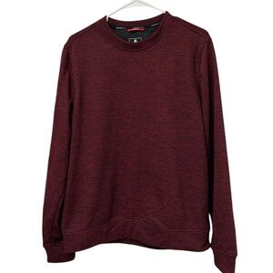Gerry Men's Textured Crew Pullover Sweatshirt in burgundy, Size M